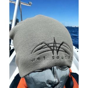 Wet Sounds Marine Audio Gray Logo Hat Cap Boat Fish Sports Beanie New Fast Ship